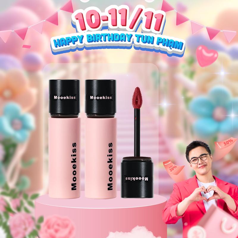 Son Môi Đất Sét Mooekiss Kết Hợp TUNPHAM x MOOEKISS Mềm Mại Và Mịn Trên Môi Ứng Dụng Màu Chính Xác Loại Bỏ Sắc Tố Môi 3g