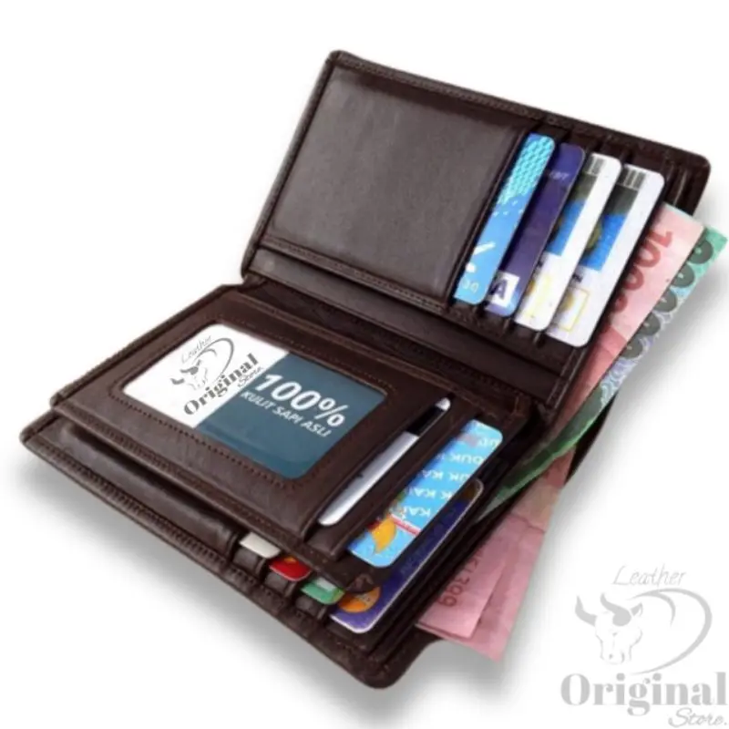 Dompet Kulit Pria 100% ORIGINAL Kulit Asli Model 3/4 5