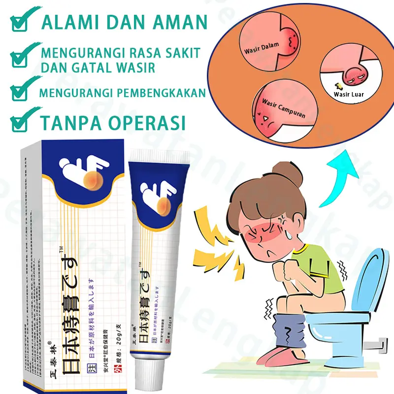 Obat Wasir Jepang Salep Wasir Ambeien Salep Obat Wasir 20g Hemorrhoid Cream 100% Original Herbal Ampuh Wasir Salep Obat Wasir Ambeien Paling Ampuh Aman