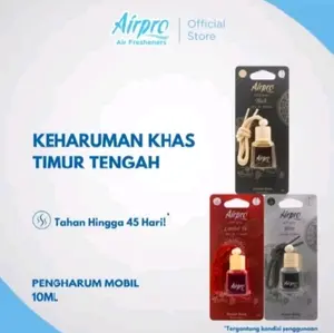 Airpro Pengharum Mobil Oud Premium 10Ml Gantung Parfum Mewah Varian Khusus Kejaruman Tahan Lama Wangi Premium Botol Kaca Tutup Kayu Alami Indonesia