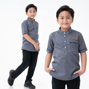 Baju Koko Anak Laki-Laki Premium 3-12 Tahun Atasan Kemeja Kurta MuslimTangan Pendek pakaian muslim anak laki-laki