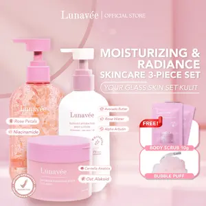 Lunavée - [BUY 3 GET 6] [TANPA BOX] Glass Skin Set |  Mencerahkan Kulit Kusam, Memperbaiki Skin Barrier Niacinamide Hydrating