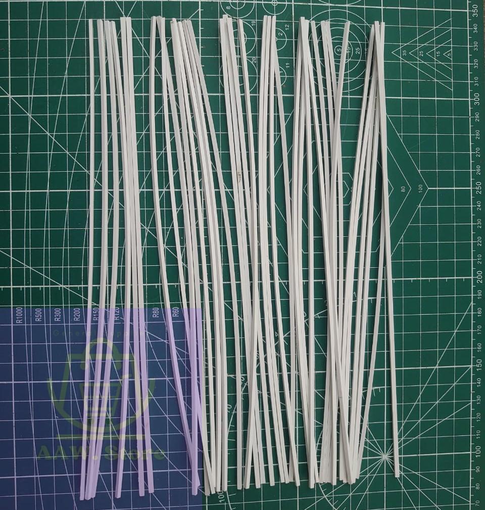 ( 10 Biji ) Lembaran Paralon PVC 2.5mm x 25cm Bukan Foam Board Bahan Miniatur