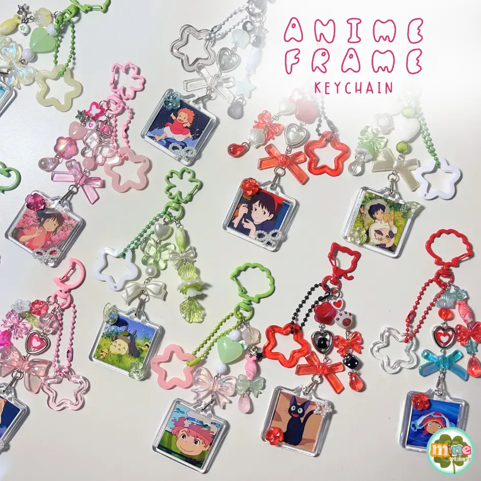 Anime Frame Keychain I Ghibli Keychain I Killua Keychain I Attack on Titan Keychain I Death Note Keychain