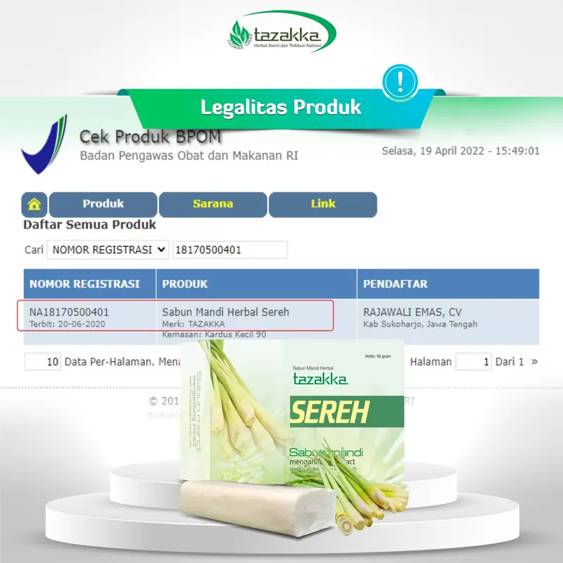 Sabun Mandi Herbal Ampuh Mengatasi Panu Dan Gatal Gatal Sabun Sereh Original Tazakka Perawatan Soap Tubuh Panu Kurap 8