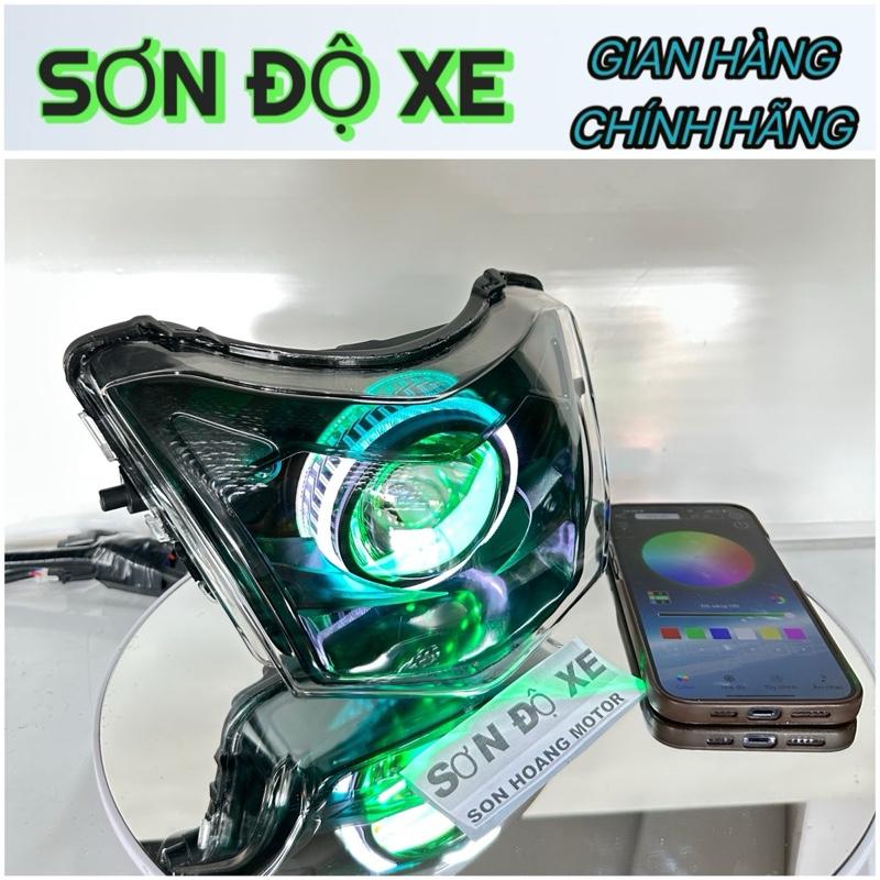 Combo Bi cầu F11 Đổi màu Và Bi 1.5 độ 2 tầng Lắp wave 50/100/110 Bảo hành 24 Tháng (Kèm Dây Nguồn) đèn Pha Xe máy  Led