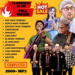 FLASHDISK 8GB FULL MUSIC MP3 RELIGI , DANGDUT , POP , CAMPURSARI DLL LENGKAP , ALAT MUSIC LENGKAP TINGGAL BUNYI Bluetooth Lagu