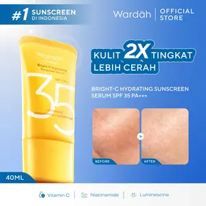 Wardah UV Shield Bright C-Hydrating Sunscreen Serum SPF 35 PA-Skincare