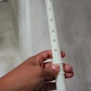 Strumora Seruling 8 Lubang Putih Plastik Ringan Cocok untuk Pemula Anak-anak Belajar di Rumah Mudah Dipahami Dilengkapi Batang Pembersih Portabel