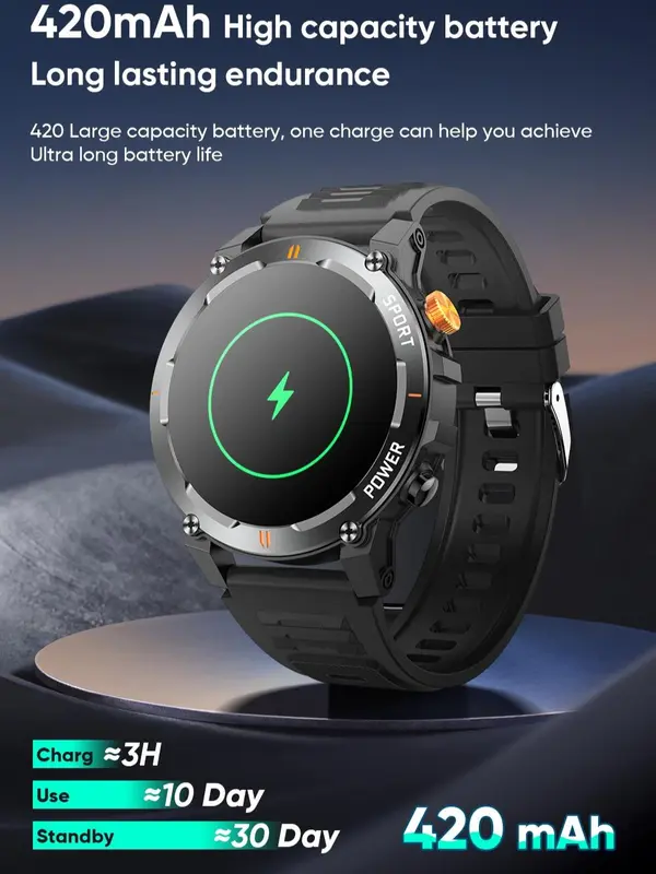 Outro PRIME K2 Smartwatch Bluetooth Call | Flashlight | Compass | 1.52" HD Screen | IP68 Waterproof | Multiple Sports Modes 2