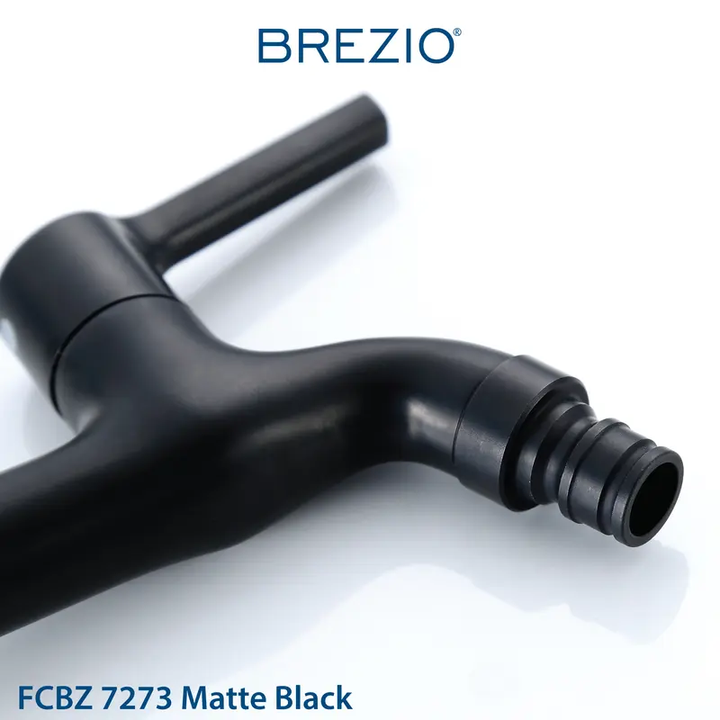 BREZIO Keran Mesin Cuci Selang Taman Dinding Tembok Kran Air Brass Kuningan Chrome Krom Grey Abu Black Hitam Gunmetal Gun Metal FCBZ 7173 FCBZ 7273 FCBZ 7373 3