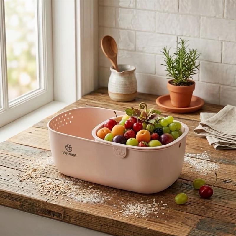Khay 2 Tầng Việt Nhật Để Hướng Dương Hoa Quả, Bánh Kẹo Các Loại Hạt Nhỏ Gọn…