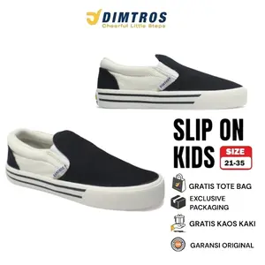 Sepatu Anak Dimtros Simple Slip On Laki-Laki dan Perempuan - Bahan Kanvas, Midsole Rubber, Insole Heva Rubber, Outsole Karet Anti Slip - Fashion, Kaki