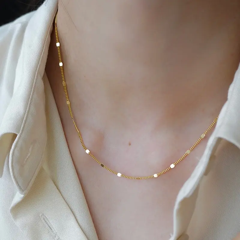 Necklace Anti-rust Titanium Steel Necklaces Fashion Korean Style Advanced Simple Clavicle Chain Necklace Accessories Gift