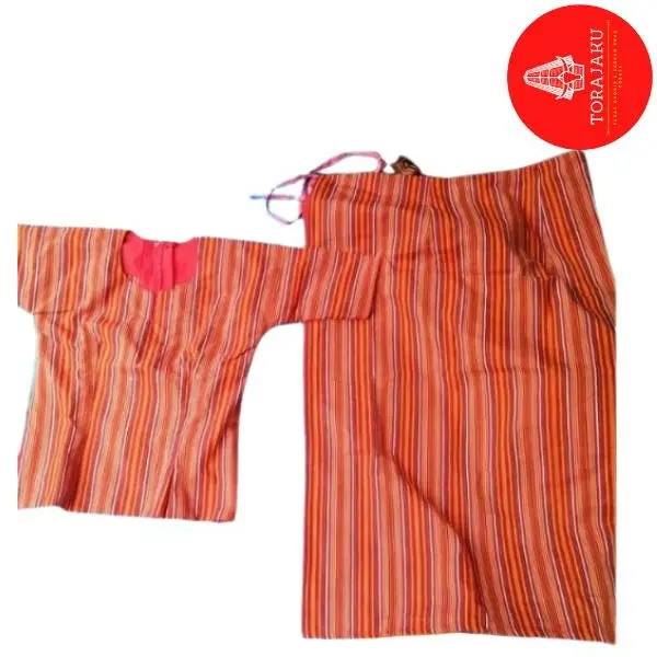 Baju Toraja Tallubuku Pakaian Adat untuk Anak Perempuan TK, SD, SMP, dan SMA Kain Tenun Asli Toraja 3