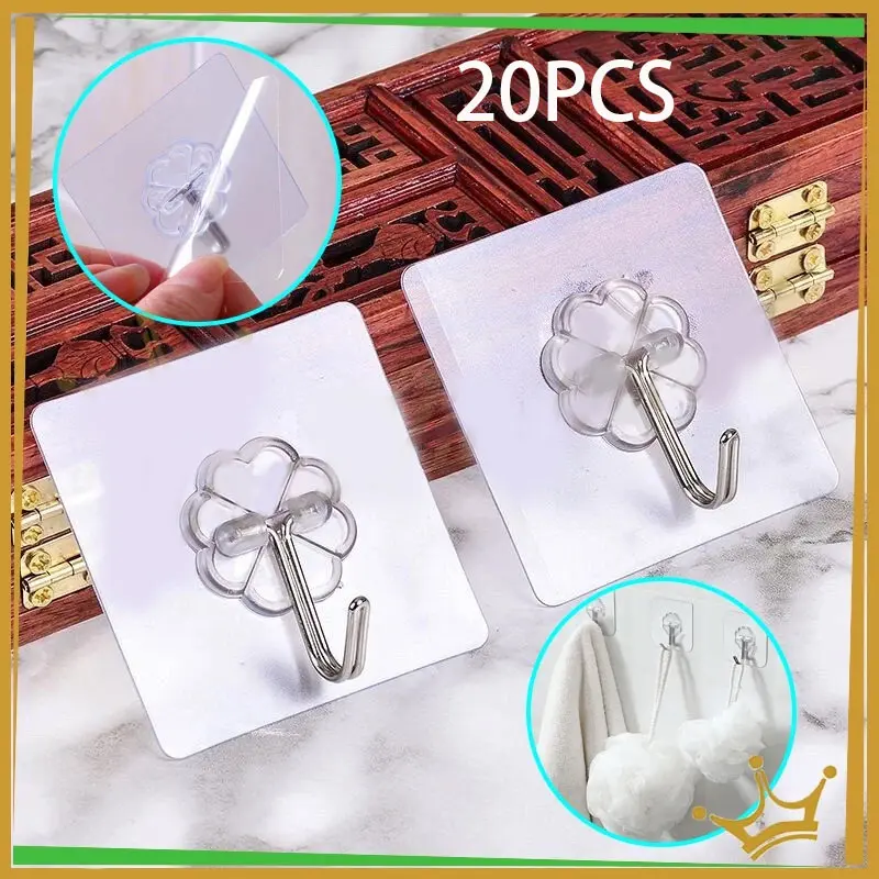 20PCS GANTUNGAN TEMPEL HOOK AJAIB GANTUNGAN DINDING KAIT MAGIC SERBAGUNA KAMAR MANDI DAPUR / HANGER