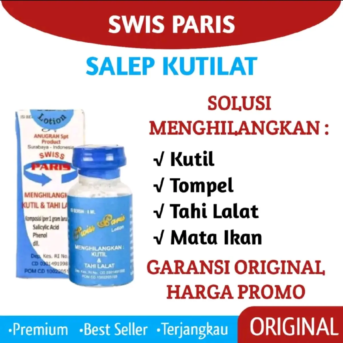 SWISS PARIS lotion penghilang tahi lalat dan kutil original