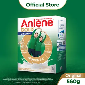 Anlene Gold 5X Susu Bubuk Dewasa Original 560g - Kuatkan Tulang, Sendi & Otot / Adult Milk Original / Dairy Milk