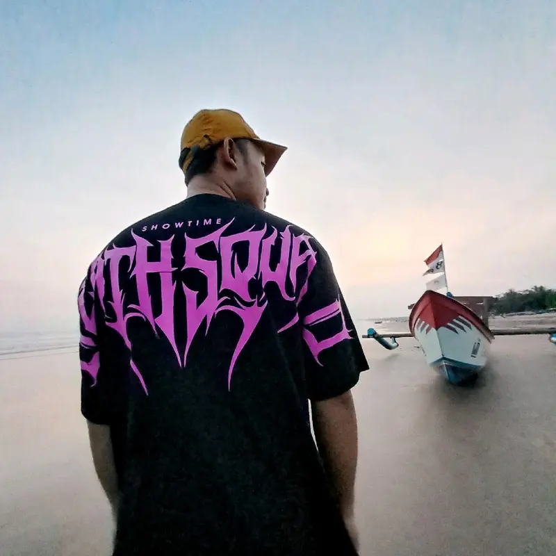 OVERSIZE DEAD SQUAD BAHAN COTTON 30S  Pria Kaos Katun Hitam Distro Baju Polos Oblong Motif Combed Santai Keren Surfing Atasan Sablon Dewasa Cowok bajudistro 4