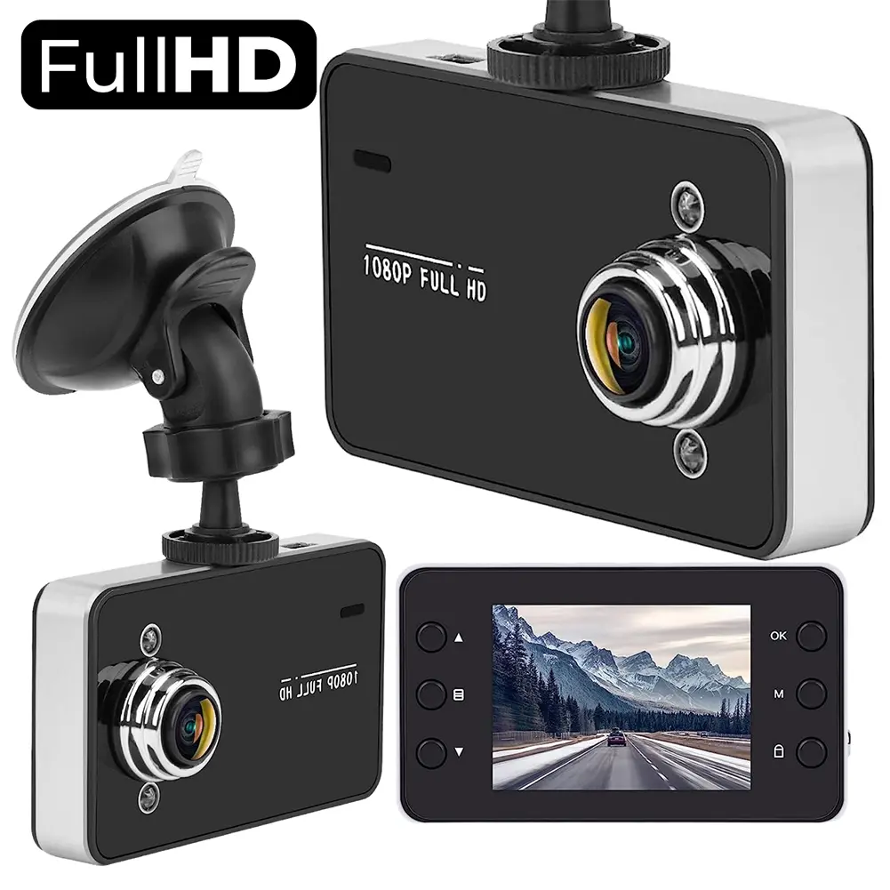 Perekam Berkendara Kendaraan Deteksi Gerakan 1080P Full HD Perekam DVR Mobil Camcorder Mobil Penglihatan Malam Sudut Pandang 140 Derajat