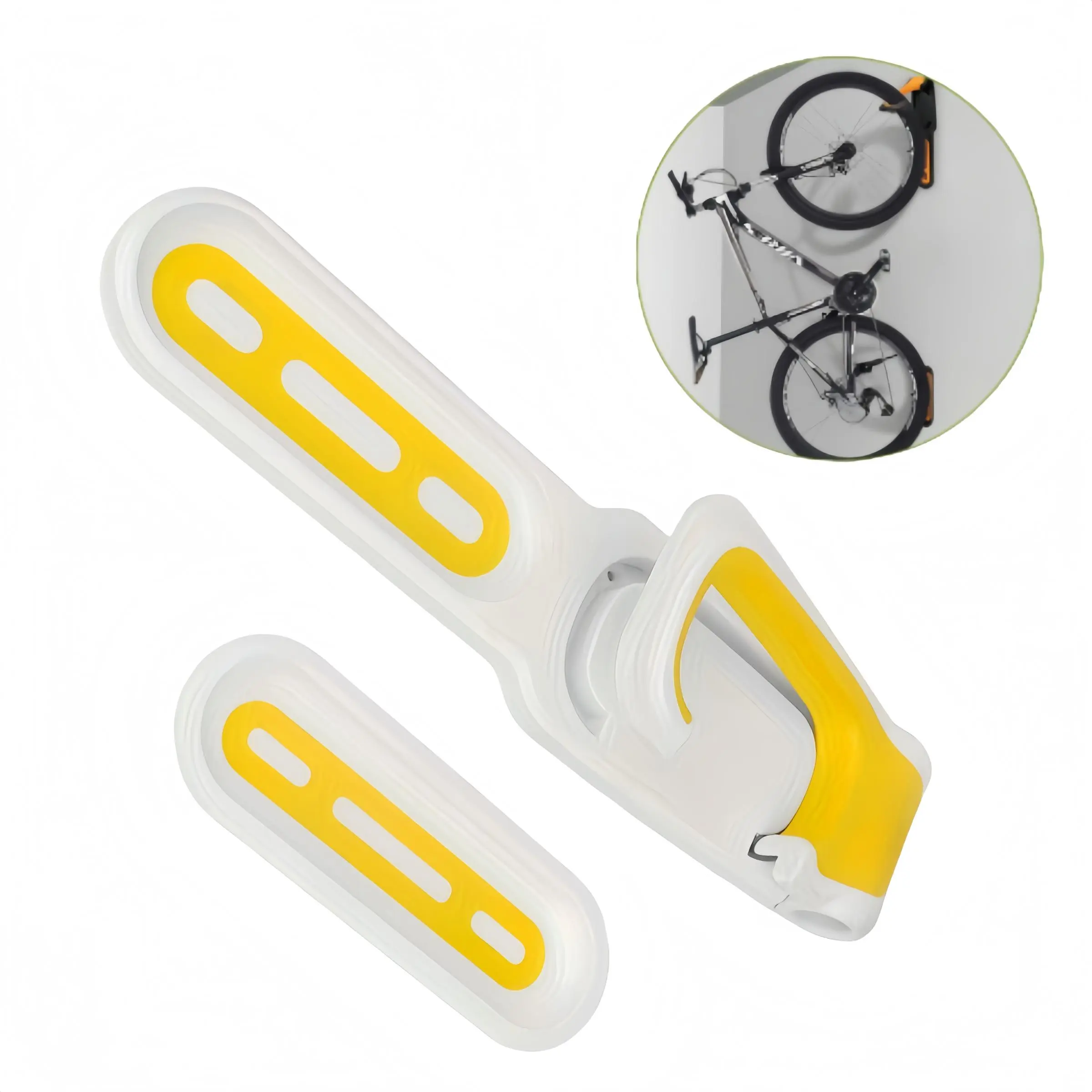 Wall Mounted Bike Storage Rack, 1 Set Wall Mounted Bike Frame with Tire Tray, Vertical Bike Storage Rack, Bike Accessories