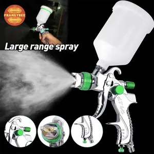 Spray Gun HVLP G2008 Stainless Steel Nozzle Set 1.4mm 1.7mm 2.0mm  automotive Top Pot Paint Gun with 600cc color cup