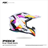 Gambar Helm Full Face Cross Pria Wanita Harian Motor Trail Tebal Nyaman SNI DOT JPX FOX3 FX4 Motif - Pearl White - L dari JPX HELMET Kab. Tangerang 3 Tokopedia
