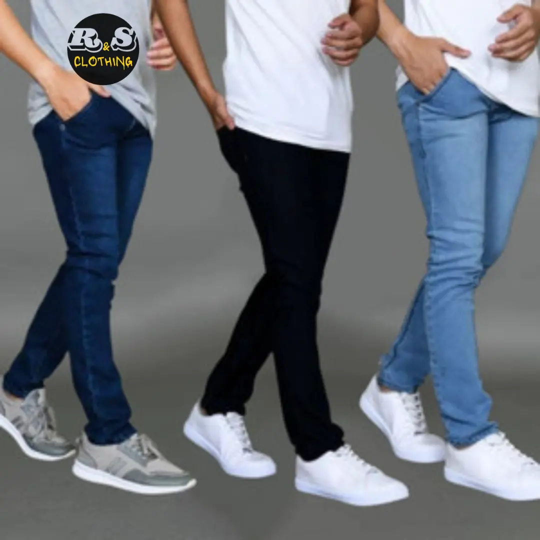 Celana Jeans Panjang Pria Stretch Melar Pola Pensil Slimfit  Premium Tebal Terbaru Murah