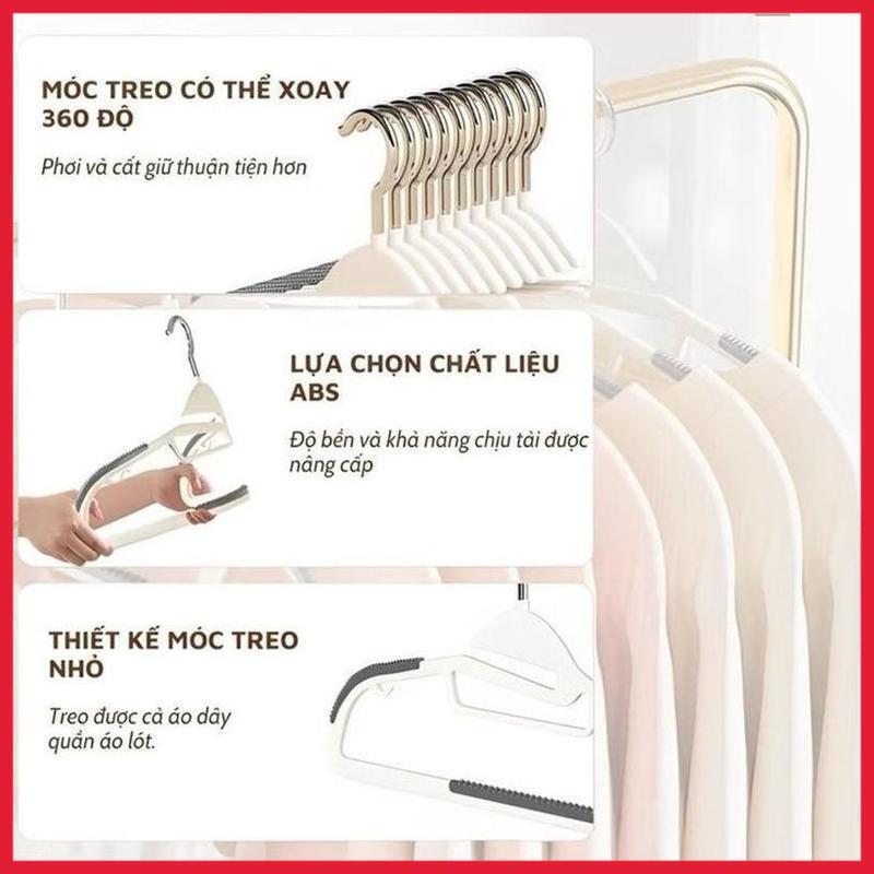 Combo 30 Móc Treo Quần Áo- Móc Treo Quần Áo Chống Trượt Đa Năng Xoay 360 Độ Chất Nhựa Cao Cấp Bền Bỉ Chịu Được Vật Nặng  - AN HƯNG DECOR 7
