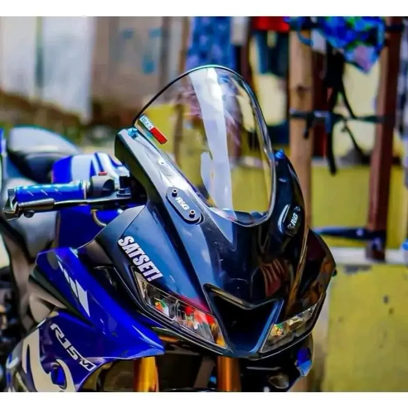 Visor R15 V3 Super Jenong Tebal 3M Plus List Karet Motorcycle