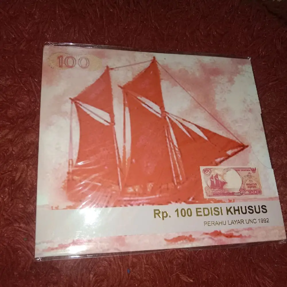 Koleksi Folder 100 Rupiah Kapal Phinisi Edisi Khusus Perahu Layar 1992