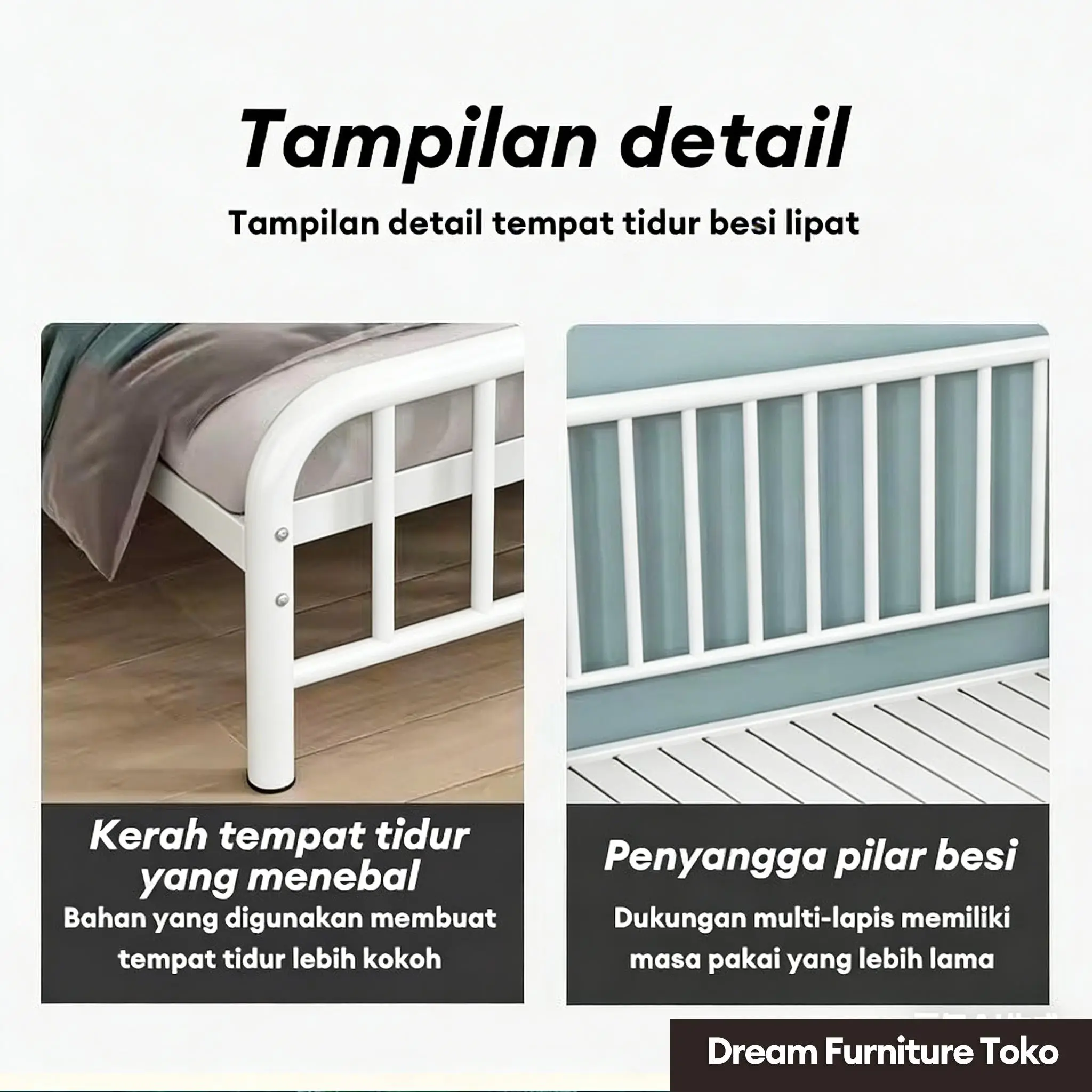 DF-6-Tidur Dipan Divan Besi Dipan Tempat Tidur Ranjang Besi Divan Kasur Tempat Tidur Dipan Tempat Tidur Besi 180cm Berkualitas Tempat Tidur Besi 100/120/160/180cm Tinggi Untuk Dua Orang Rangka Ranjang Besi Tempat Dipan Besi 【5 tahun garansi】 DF-6-Tidur Dipan Divan Besi Dipan Tempat Tidur Ranjang Besi Divan Kasur Tempat Tidur Dipan Tempat Tidur Besi 180cm Berkualitas Tempat Tidur Besi 100/120/160/180cm Tinggi Untuk Dua Orang Rangka Ranjang Besi Tempat Dipan Besi 【5 tahun garansi】