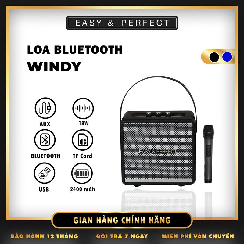 E&P XẢ TỒN 96% Loa Bluetooth Karaoke Windy Kèm 1 Micro Cao Cấp Chống Hú Hát Karaoke Cực Hay Chính Hãng BH 3 Tháng Nghe Nhạc