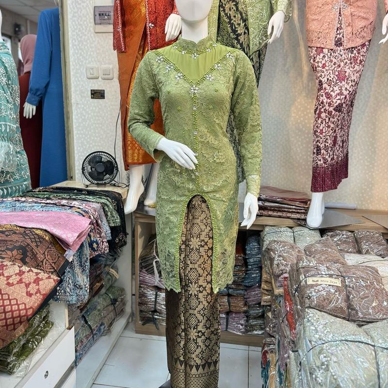 Kebaya Payet Dada Songket Lilit untuk Pesta, Lamaran, dan Wisuda - Wanita, Dress Panjang Mewah 1