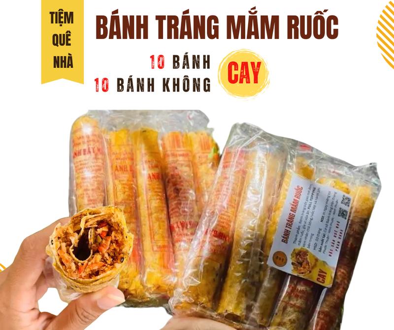 FULL TOPPING - COMBO 20 Bánh Bánh Tráng Nướng Mắm Ruốc 10 CAY & 10 KO CAY - Tiệm Quê Nhà
