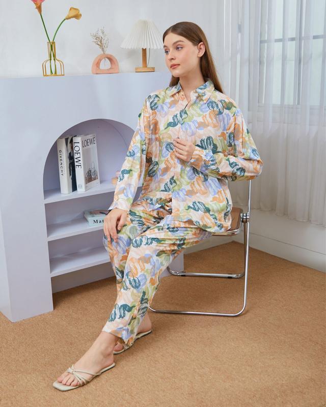 Piyama Kemeja Setelan Panjang Dydlabel Alesya Set Bahan Rayon 6