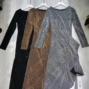 Dress midi duyung nyamping 9338 blink-blink gliter mewah