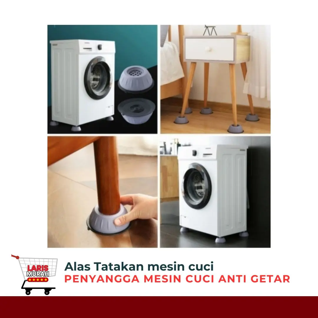 Alas Kaki Mesin Cuci Tatakan Kaki Meja Kulkas Dudukan Anti Slip Anti Getar Murah