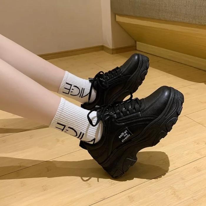 Masok! Sale 8.8 Sepatu Sneakers Putih Platform Tinggi Korean Style Ufli 3