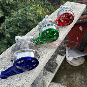 Tromol Custom Ag Style Model Thailand Bahan Alumunium T6 Utuh Finishing CNC Dilengkapi Paha Rem Kampas & Boshing untuk Keamanan Tambahan - Motorcycle