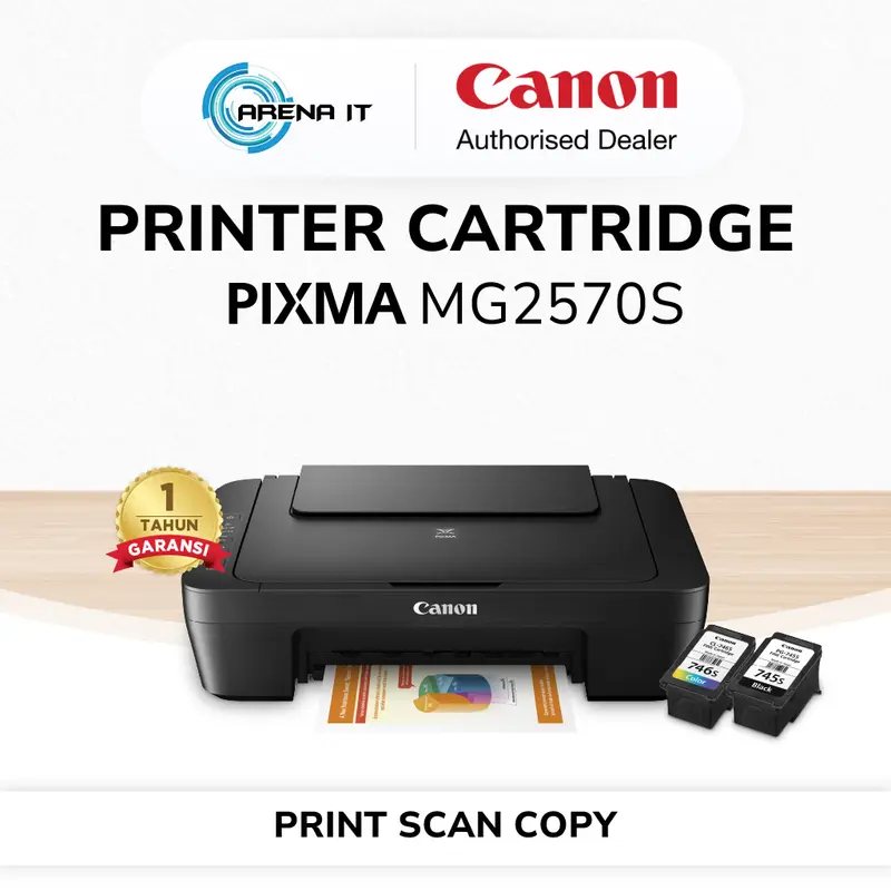 Printer CANON MG2570s Print Scan Copy - Original & Garansi Resmi - Printer Cartridge Pengganti Deskjet 2135 2136 2335 2336 1000 0