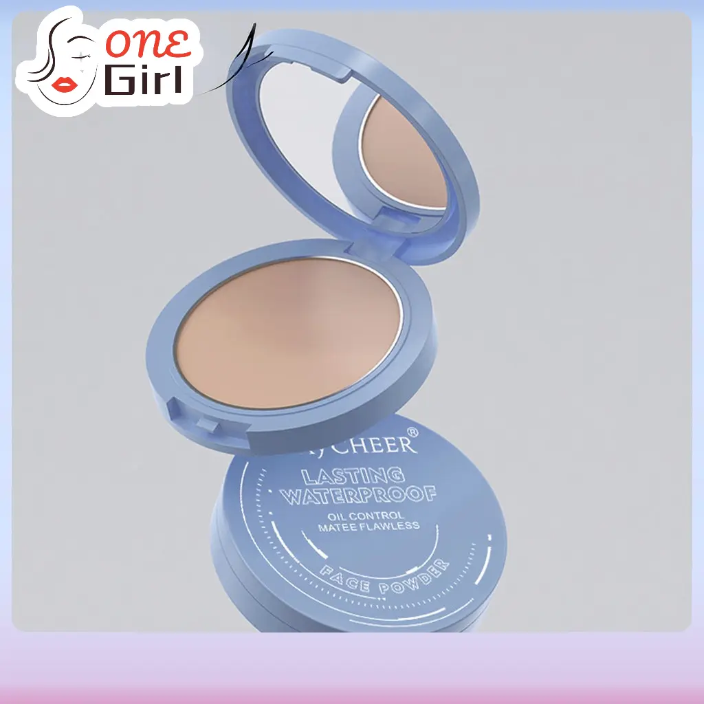 Lamuseland Oil Control Face Powder Matte Waterproof Flawless Setting Powder Compact Face Makeup With Puff Mirror