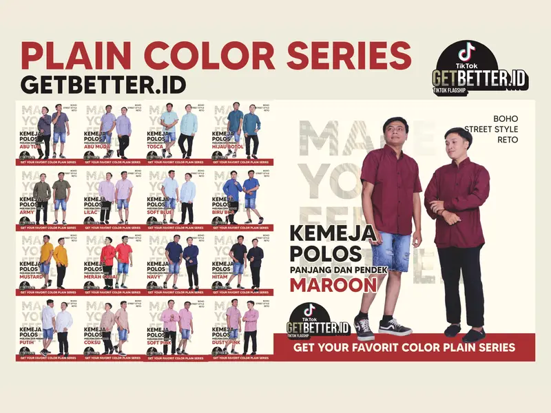 Promo Kemeja Dewasa 100.000 ribu 5 pcs Lengan Pendek Pria, Baju Distro Kain Katun 1