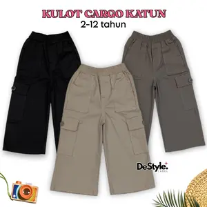 CELANA ANAK PEREMPUAN TERBARU / KULOT CARGO KULOT ANAK PEREMPUAN 2-12 TAHUN Katun