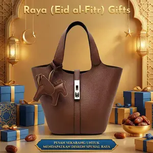 Tas Raya Hadiah Bag Murah  Caitina Tas Wanita CN6004: Tas Keranjang Sayuran Fashion Bucket Bag All-match Model Terbaru 2026 Ide Hadiah untuk Pacar & Hadiah Ulang Tahun Material PU Leather Ukuran 16x12.5x18cm ramadhan and raya