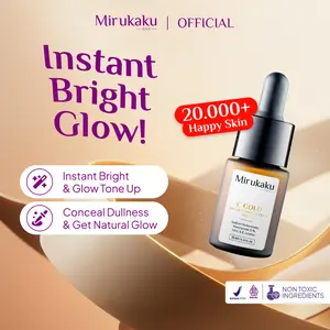Mirukaku C Gold Serum Brightening Effect Pencerah Wajah Kusam Memudarkan Noda Hitam