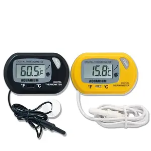 fish tank thermometer Waterproof Electronic Thermometer ST-3 Digital LCD Screen Sensor Thermometer Controller with Probe - Yellow
