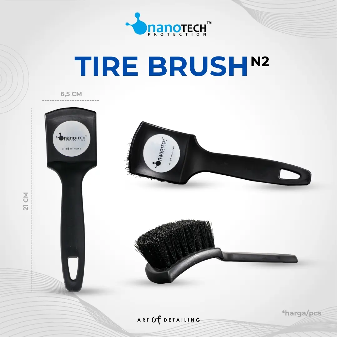 TIRE BRUSH DETAILING - nanoTECH PROTECTION - SIKAT PEMBERSIH BAN MOBIL MOTOR - KUAS DETAILING BRUSH - SIKAT BAN MOBIL MOTOR - SEMIR BAN - TIRE DRESSING - PURE TIRE GEL