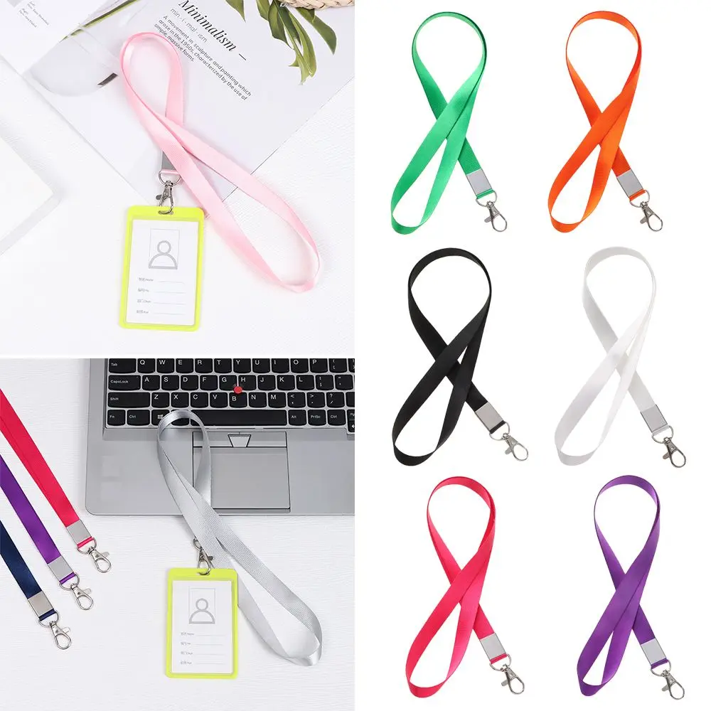 1Pcs New Office Supplies Fashion ID Card Holder Badge Holder Lanyard Neck Strap Lanyards Hanging Rope