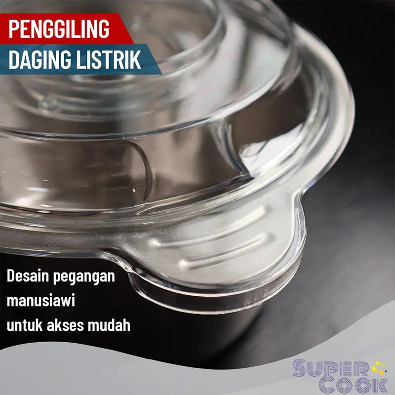 COD Supercook Blender Chopper Stainless Steel 2L Penggiling Bumbu Daging Sayur Buah / Food Processor 7
